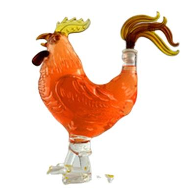 China Beverage/Gift & HOT job! Volume 3L 2L 1L Large Animal Rooster Wine Bottle Wine Jar Wine Glass Jug for sale