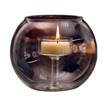 China Modern Professional Art Glass Candle Holder Weddings Promotional Gifts for sale