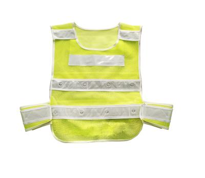 China Good Quality LED Safety Clothing Various SNAP Adult Led Mesh Reflective Vest for sale