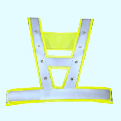 China LED FLASH Well Sell New Type Professional V Type Led Reflective Vest Safety Clothing Vest for sale