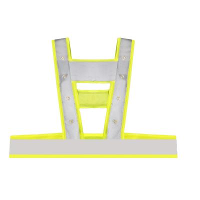 China LED FLASH Fine Quality Reversible Led Light V Type Led Reflective Vest for sale