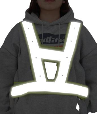 China Professional LED FLASH China Manufacture V Type LED Reflective Vest for sale