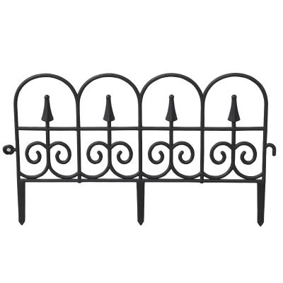 China European Style PVC Plastic Fence Durable Outdoor Gardening Decorative Guard Bar Imitate Iron Gardening Guardrail for sale