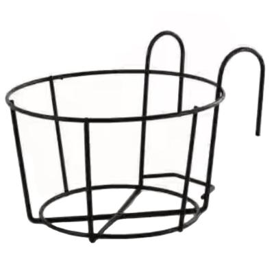 China Durable Material Iron Pot Holder Flowerpot Holder Thickened Wire Round Rack Balcony Plant Basin Rack for sale