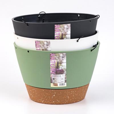 China Durable Nordic Style Plastic Flower Pot Basket Plant Pot Chlorophytum Epipremnum Ivy Hanging Basin for sale