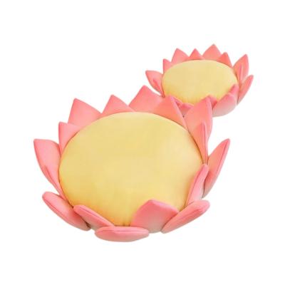 China Wholesale Price Plush Stuffed Cushion Cotton Sofa Pillow Lotus Seat Soft Plush Pillows for sale