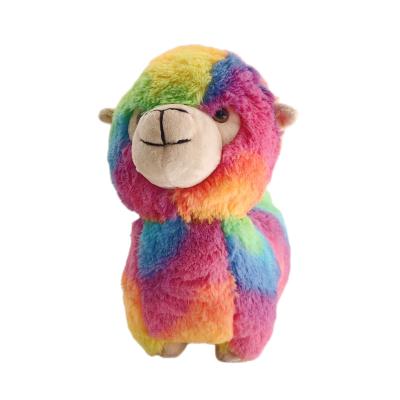 China Factory Sale Cute Fun Stuffed Alpaca Toys Rainbow Plush Alpaca Llama Doll Stuffed Sheep Animals for sale