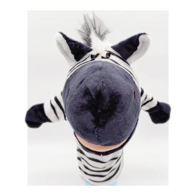 China Educational Plush Zebra Hand Puppet Puppets Pretend Telling Story Doll Toy for Kids for sale