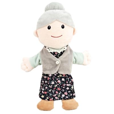 China Lovely Full Body Family Plush Soft Toy Grandma Hand Puppet Human Puppets For Children for sale