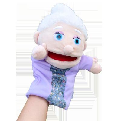 China Hot Selling Plush Hand Puppet Family Grandma Characters Stuffed Human Hand Puppets for sale