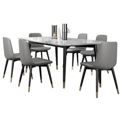 China Other Modern Design Luxury Dining Table Marble Top With 6 Chair for sale