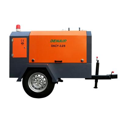 China Lubricated 100 cfm portable air compressor for sale