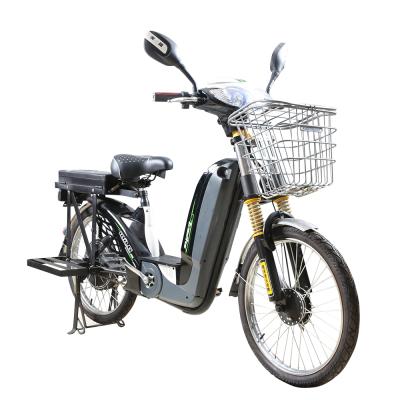 China Hot Selling OEM/ODM 2 Wheel e Moped 48V 350W Steel Heavy Cargo Electric Bicycle For Adult for sale