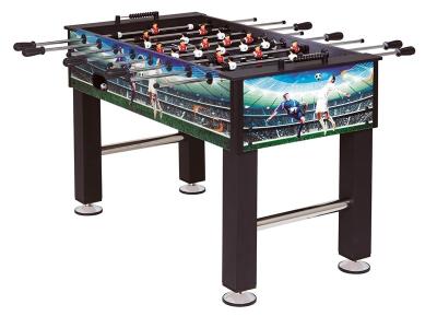 China Populärer 5FT Fußball-Fußball-Tabellen-Farbgrafiken Foosball-Spieltisch für Kicker-Match zu verkaufen