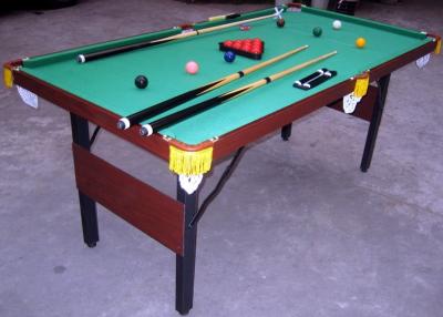 Cina Tabella del gioco del biliardo di legno solido che piega la Tabella di snooker dei bambini di 6FT con la tasca di cuoio in vendita