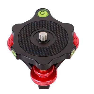 China High Qulity Lightweight Kaliou Tri Wheel Precision Spirit Level Dish Camera Head Tripod Leveling Base for sale