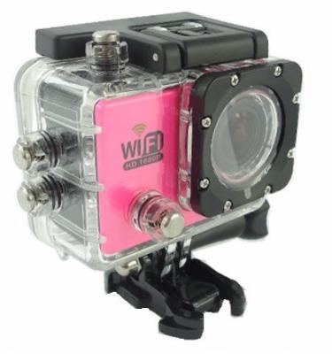 China Pink Underwater WIFI 1080P Sports HD DV Camera With x4 Digital Zom for sale