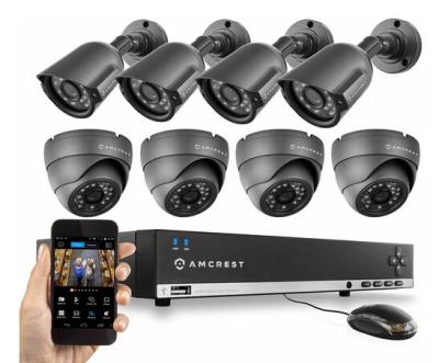 China Bala impermeável exterior 1000TVL 1200TVL do sistema HD da câmara de segurança de 8CH Dvr à venda