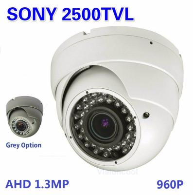 China Infrared Waterproof Dome Security Camera Varifocal 2.8-12mm AHD 2500TVL for sale