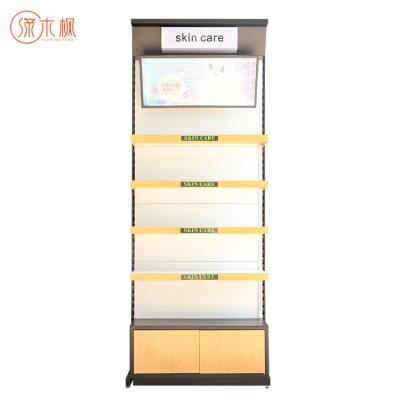 China Original Manufacturer Fashion Cosmetics Display Stand Rack Hot Cosmetics Display Stand With LED Light for sale