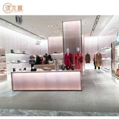 China Interior Design Luxury Modern Fancy Clothes Display Furniture High End Branding Original Manufacturer Clothing Display Rack for sale