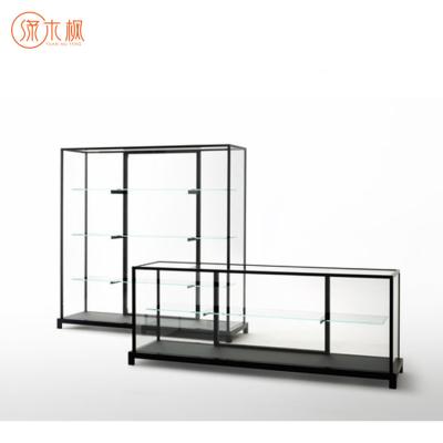 China Classic Standard Glass Display Cabinet Free Standing Ship Fully Collected Glass Display Cabinets For Vape Store for sale