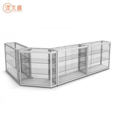 China Modern Fashion Tobacco Shop Glass Cabinet Display Wholesale Price Display Glass Showcase for sale