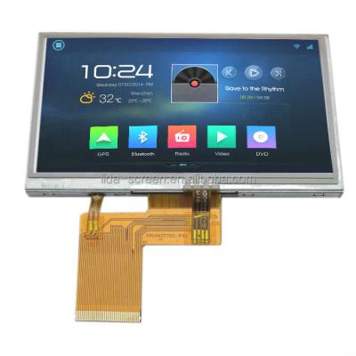 China Smart Home 4.3inch 480x272 TFT LCD Screen With Resistive Touch ST7282 Driver IC 500nits for sale