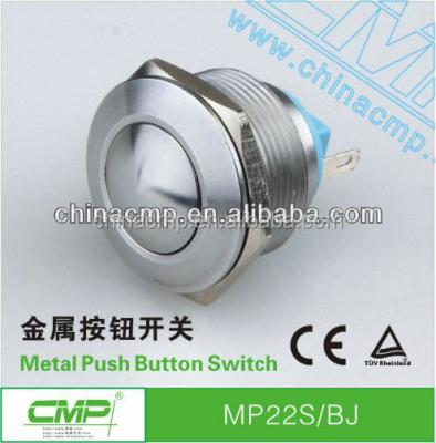 China Waterproof Stainless Steel CMP 22mm Metal Switch 2pin Momentary Start Key for sale