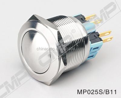 China Stainless Steel 12v CMP 25mm Low Voltage Auto Reset Push Button Switch for sale