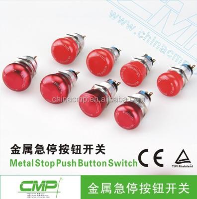 China Aluminum Alloy CMP Metal Waterproof Switch Mechanical Emergency Stop Push Button for sale