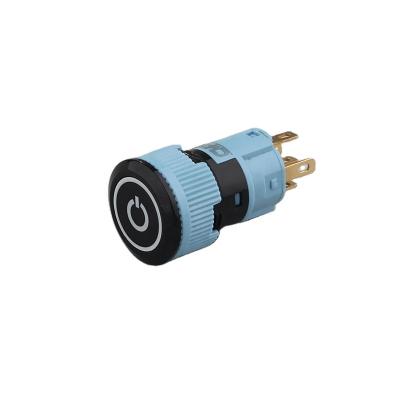 China Push Button Switch IP67 Waterproof 16mm Plastic Momentary for sale