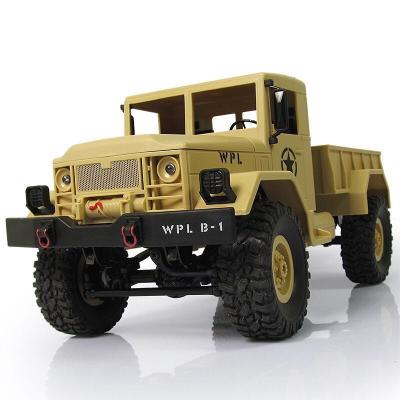 China hot 2.4G 4wd RC Truck WPL B-14 4wd Car 1/16 2.4G Mini Pickup Military Truck Light Rc Radio Control Trucks for sale