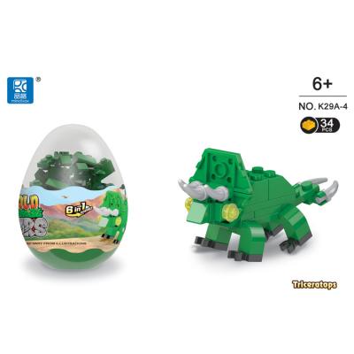 China Gather 6 models can build a big dinosaur small dinosaur Toy Capsule Surprise Egg Dinosaur building block surprise capsule hot sale toy for sale