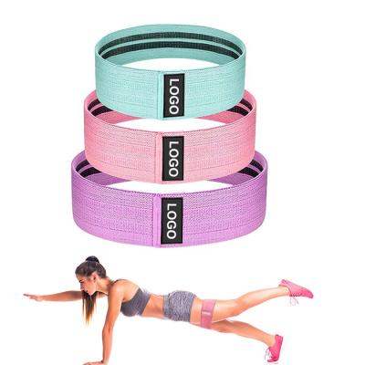 China Polyester Cotton and Amazon Supplier Set of 3 Exercise Stretch Hip Circle Rubber Bands, Printed Cloth Booty Band Gym Fitness Glute Resistance Band-1PC for sale