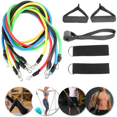 China Popular Natural Silicone Amazon Latex Tubes, Multifunctional Hanging Pull Rope Suit Resistance Fitness 11 Piece Set for sale