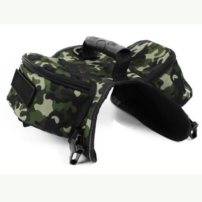 China China Viable Suppliers High Quality Camouflage Dog Saddle Backpack Harness For Large Dogs Easy Control for sale