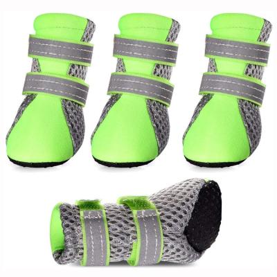 China Viable Wholesale Anti-Slip Boots Pet Mesh Paw Protector Dog Shoes Breathable For Small Medium Large Dogs for sale