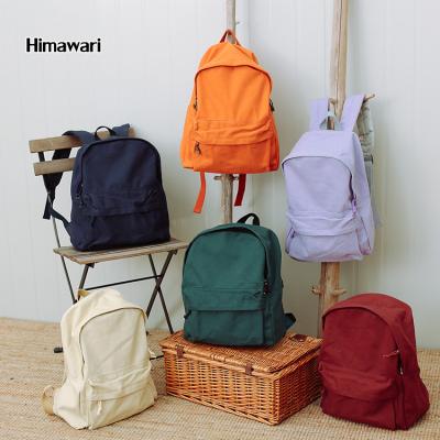 China Canvas Cotton Canvas Light Weight Soft Foldable Backpack Bag For School Lady Girls for sale