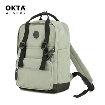 China OKTA Waterproof 2021 Summer Water Resistant Olive Polyester Lightweight Laptop Backpack for sale