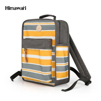 China 2021 Himawari Waterproof Stripe Polyester Wateroof Yellow Backpack for sale