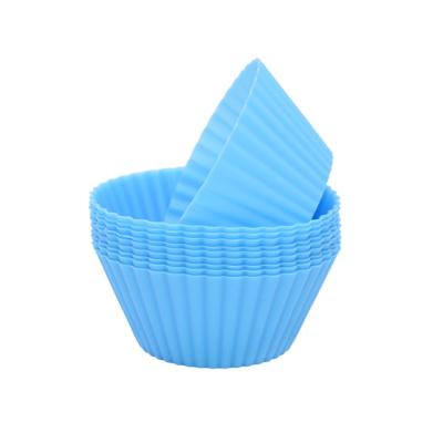 China Wholesale Brand New Disposable Custom Reusable Silicone Muffin Baking Cup Molds Cake Baking Tools for sale