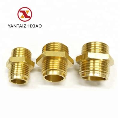 China OEM CNC Brass Rotating Fittings Brass Tubing, Brass Pipe Fitting, Brass Nipple Fittings for sale