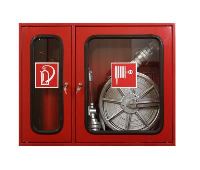 China Wholesale Fire Extinguisher Equipment Fire Hose Reel Fire Extinguisher Cabinet With Door / for sale