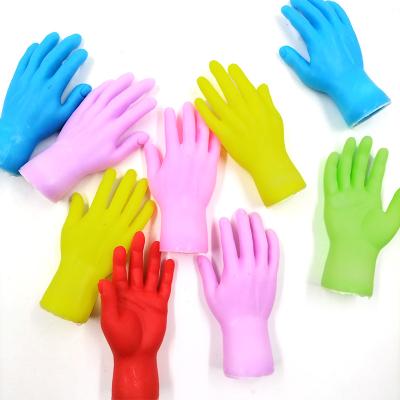 China Hand Shaped Fashion Novelty Glow in the Dark Simulation Small Hand Plays Finger Puppet Toys for Children Playing Toys Gift for sale