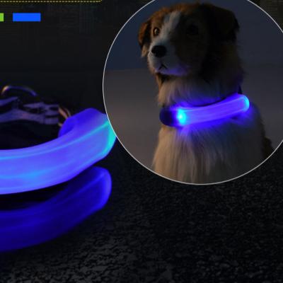 China Newest Padded Pet Belt Flashing Light Up Safe Dog Collar Light For Pets Outdoors for sale