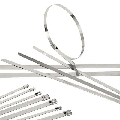 China Containment Cable Ties & Self-Locking Type Stainless Steel Cable Strap / Metal Stainless Steel Cable Ties for sale