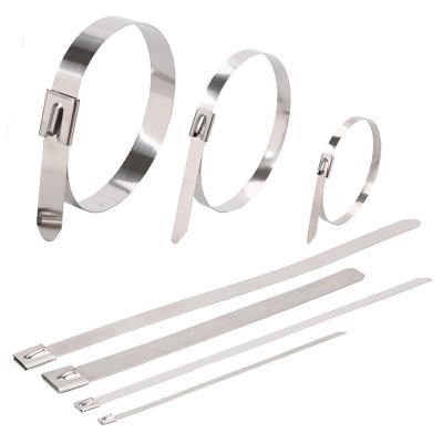 China Easy Operate Metal Cable Tie Zip Wrap Exhaust Heat Ties Induction Hose Header Stainless Steel Cable tis for sale