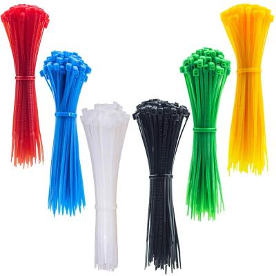 China Wires bundling popular adjustable 3.0*300MM colorful heat resistant nylon cable tie for sale