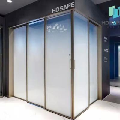 China HDSAFE Sliding Glass Door Factory Modern Commercial Interior Black Aluminum Sliding Door Manufacturer High Quality Glass Door Supplier for sale